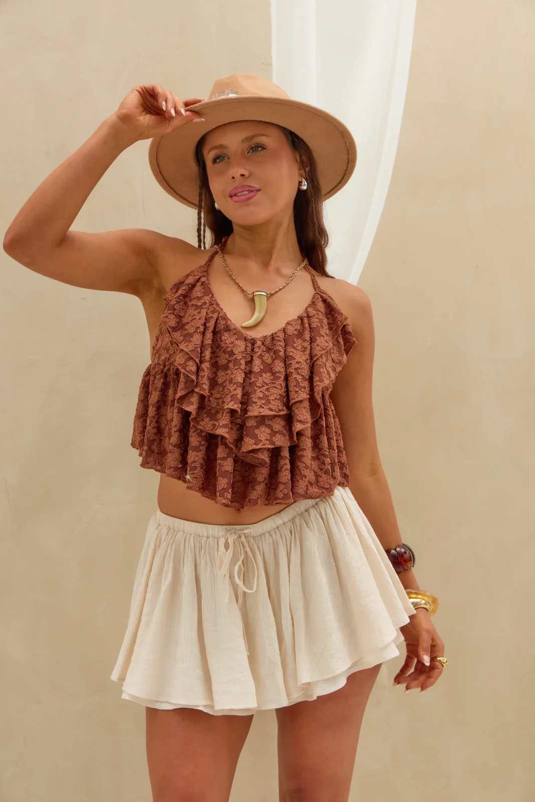 Top Volados Marron