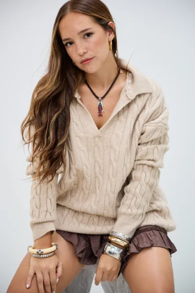 Sweater Subidon Beige L26-3370