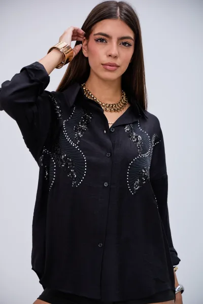 Camisa Remocion Negro L26-3344