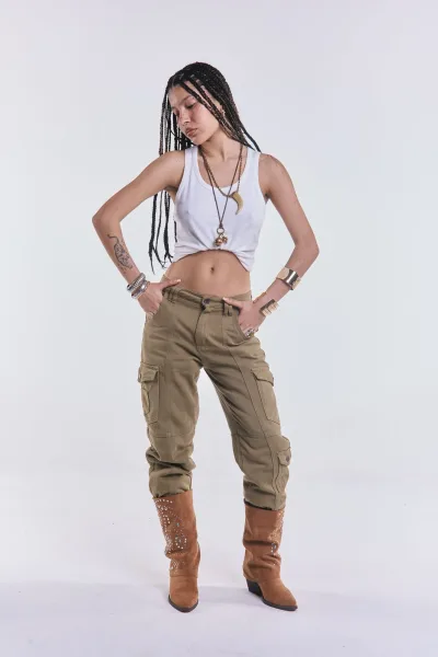 Denim Cargo Icaro Verde