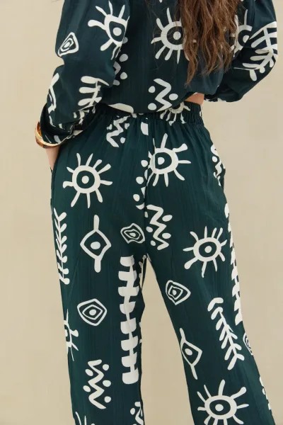 Short Estampado Verde Ingles