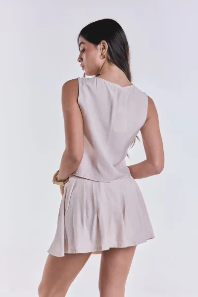Short Pollera Luz Beige