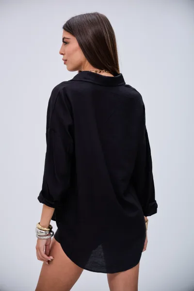 Camisa Remocion Negro L26-3344