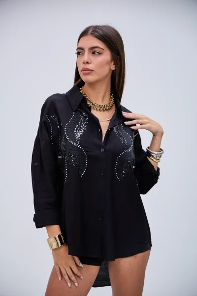 Camisa Remocion Negro L26-3344