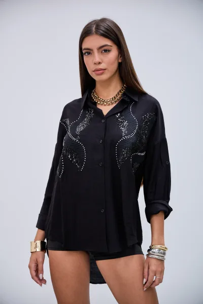 Camisa Remocion Negro L26-3344