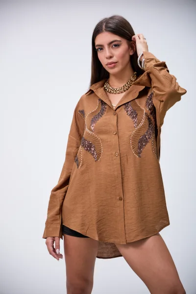 Camisa Remocion Marron L26-3344