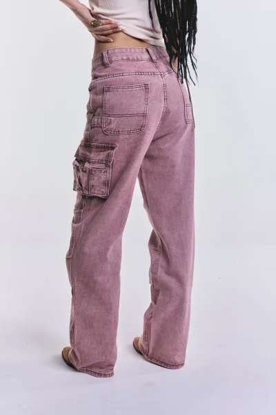 Denim Cargo Safari Rosa