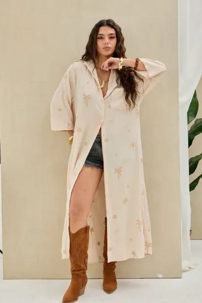 Camisola Bordada Beige