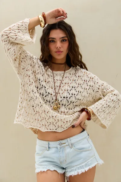 Sweater Tejido Free crudo
