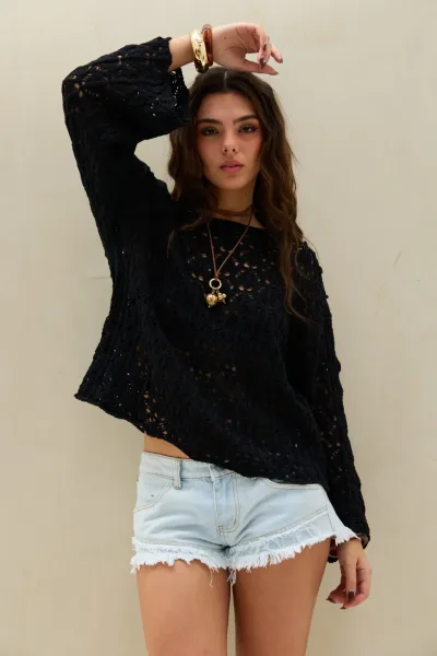 Sweater Tejido Free negro