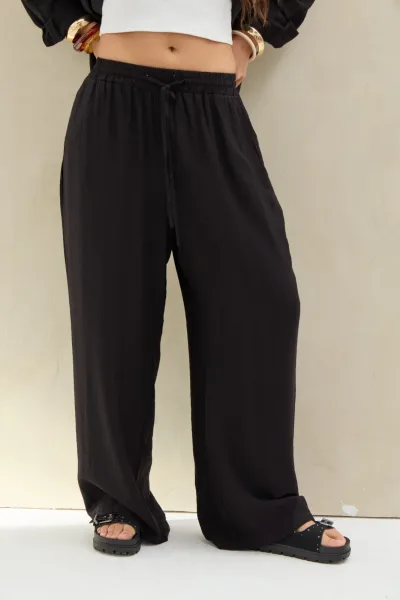 Pantalon Liso Negro
