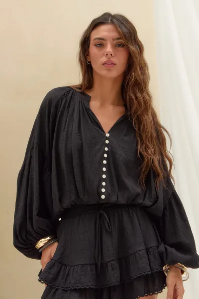 Pollera Volados Negro