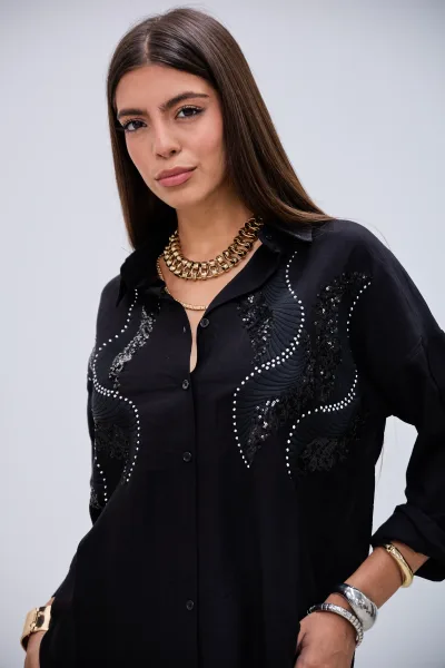 Camisa Remocion Negro L26-3344